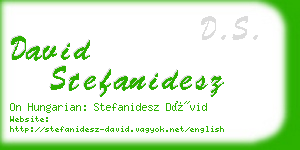 david stefanidesz business card